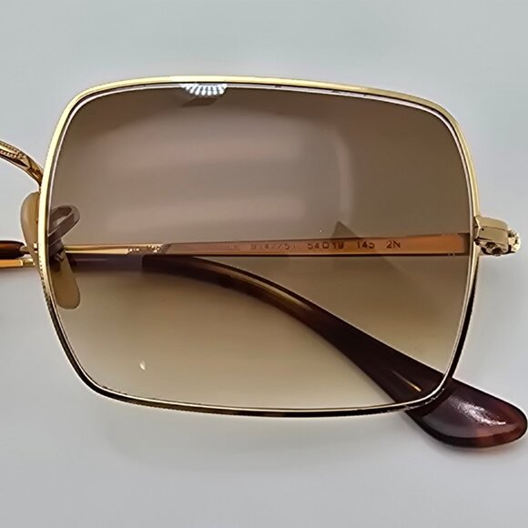 Ray-Ban RB1969 914/751 Rectangle Arista Gold Frame Brown Gradient Len Sunglasses - Picture 12 of 15